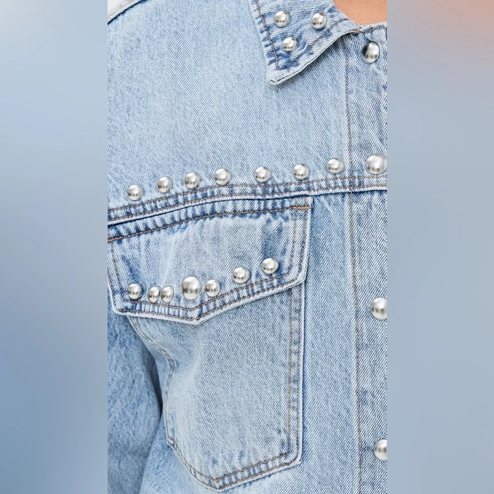 NEW PISTOLA mandy stud shacket in satellite
